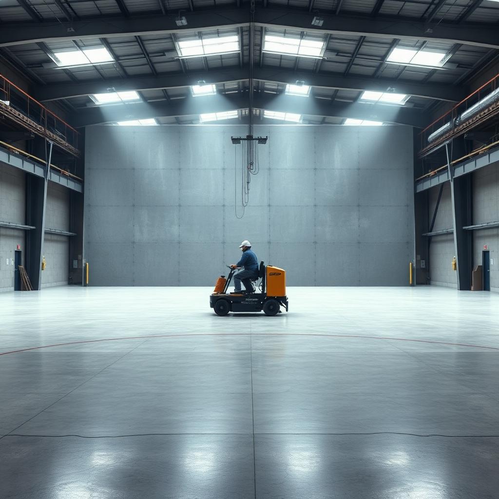 Jointless, flat, hard-wearing industrial floors.